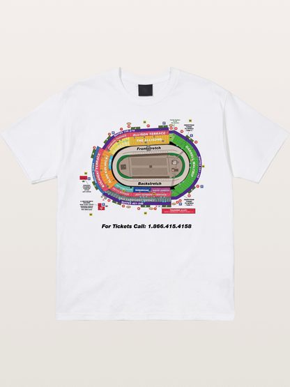 NASCAR Track Seating Map Art Print Cotton T-shirt