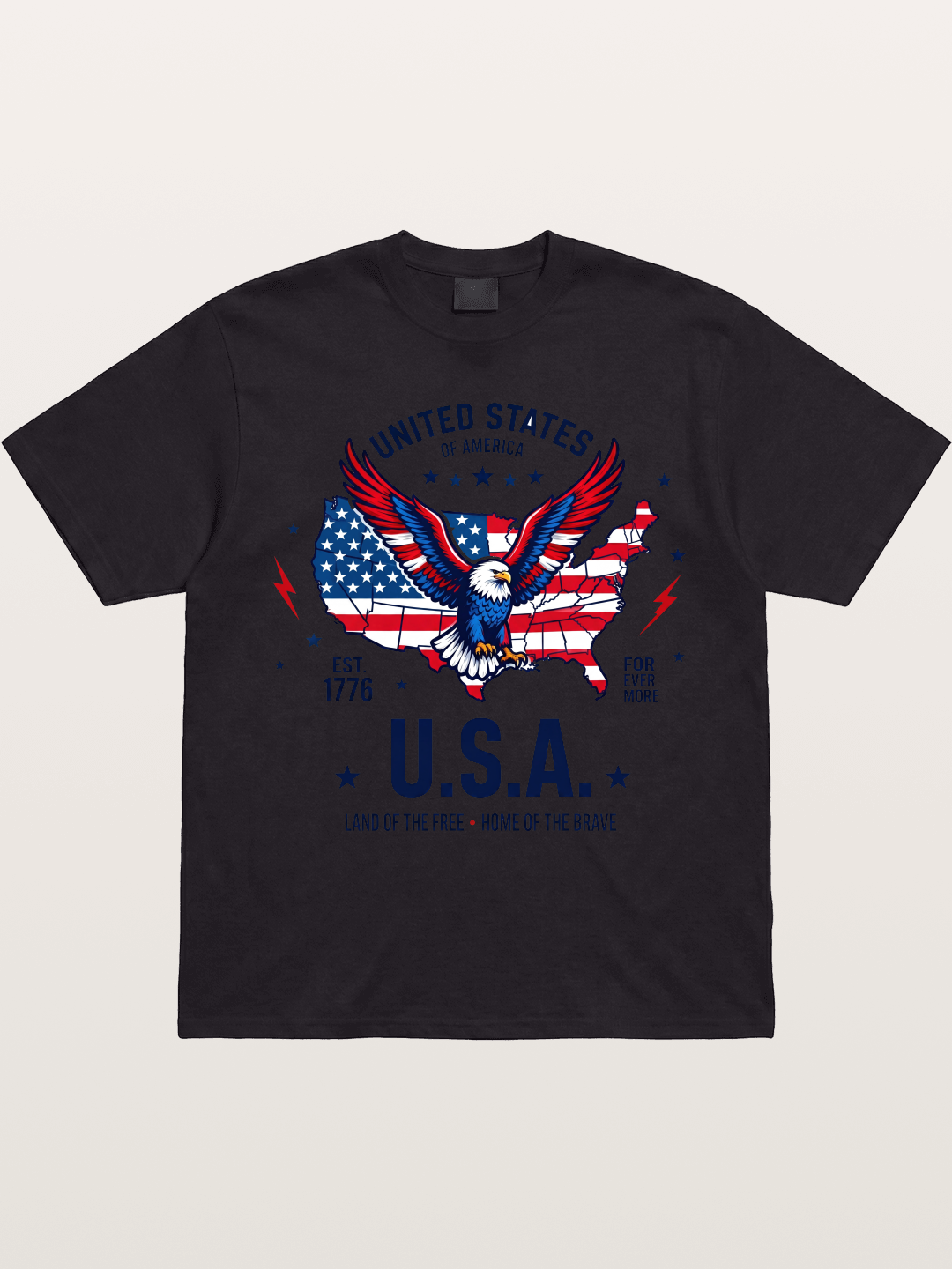 USA Map Eagle Flag Design Gildan T-shirt