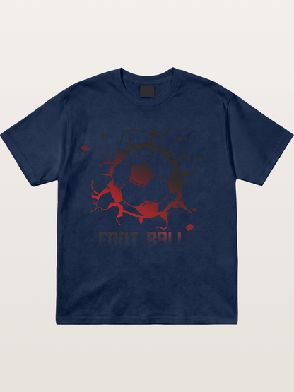 Football Crack Effect USA Style Cotton T-shirt