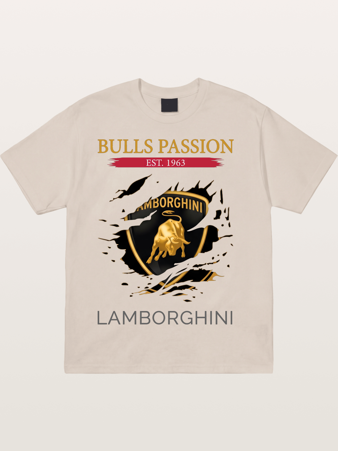 Lamborghini 1963 Tear Logo Cotton T-shirt