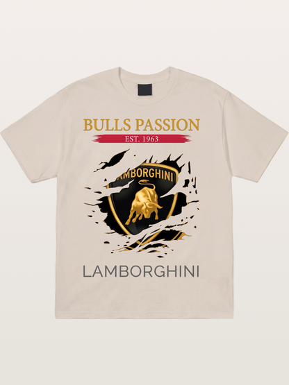 Lamborghini 1963 Tear Logo Cotton T-shirt