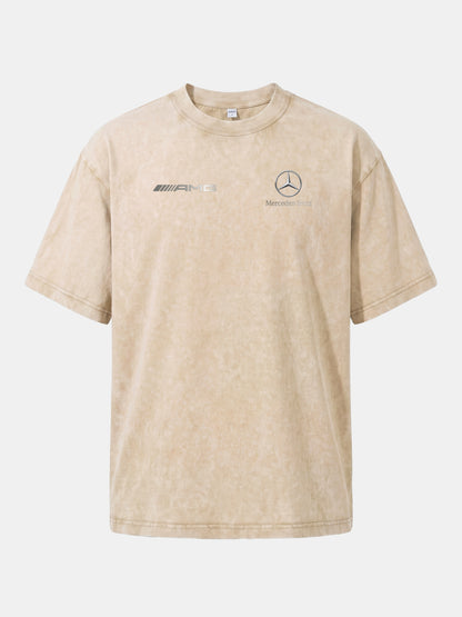 AMG Three Bar With Mercedes Star Washed T-shirt