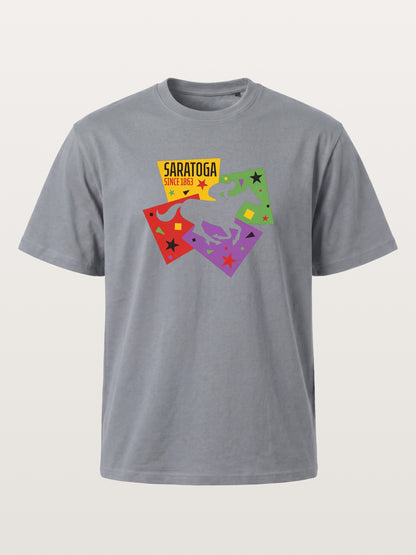 Saratoga Geometric Horse Rider Art Gildan T-shirt