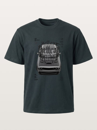 Gothic Hellcat Front View Print Gildan T-shirt