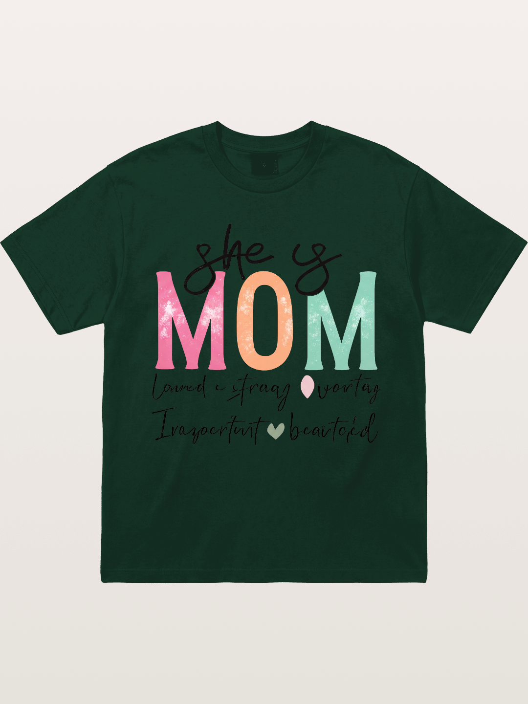 She is Mom Boho Pastel Print Gildan T-shirt