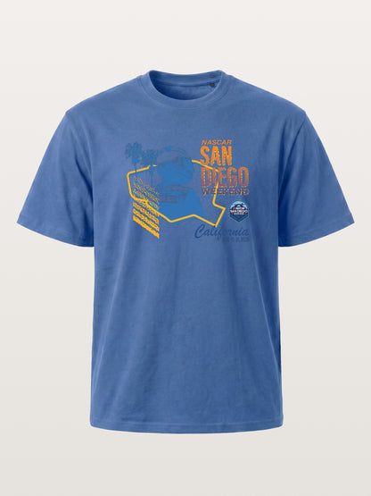 San Diego NASCAR Helmet Silhouette Gildan T-shirt