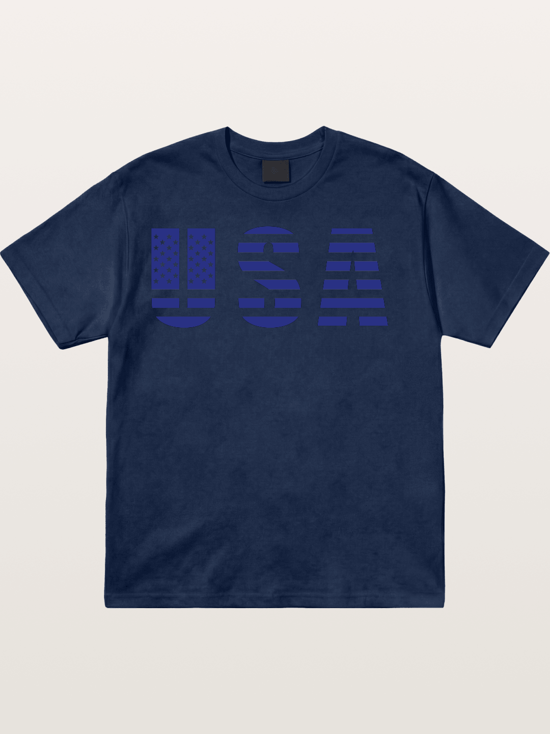 Blue Tone USA American Flag Cotton T-shirt