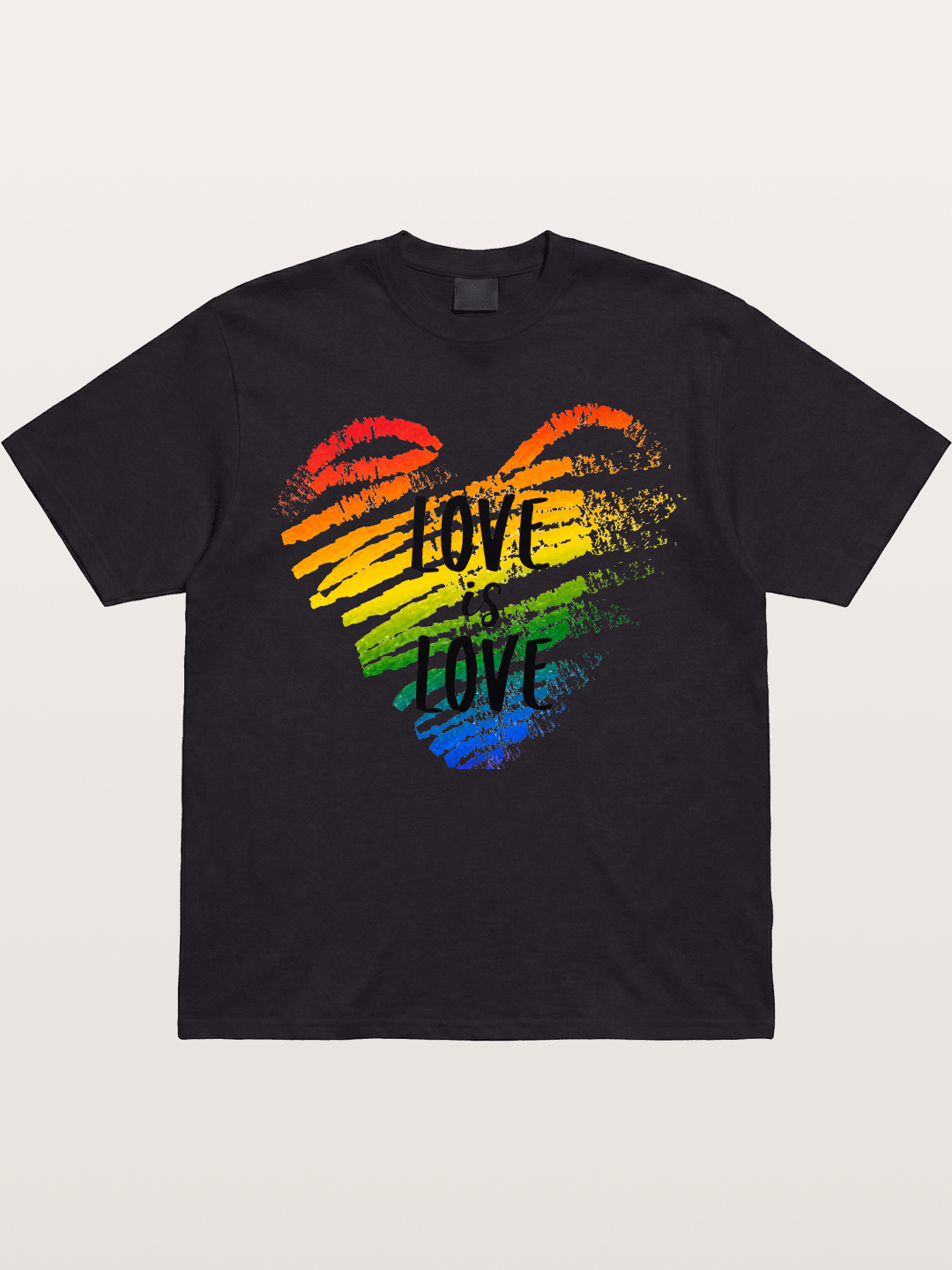 Love Is Love Rainbow Heart Art Gildan T-shirt