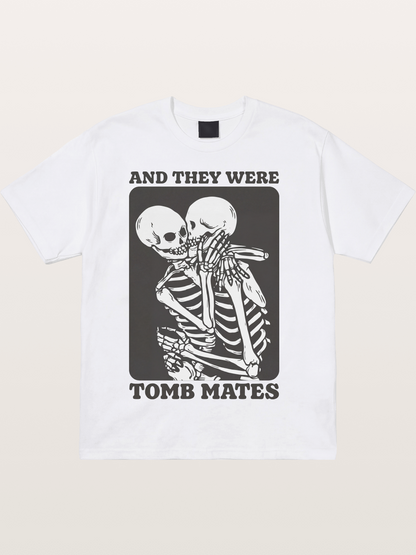 Tomb Mates Skeleton Couple Pride Cotton T-shirt