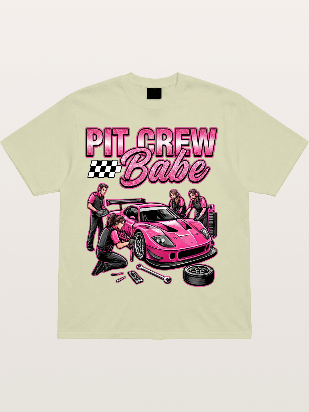 Pit Crew Babe Cotton T-shirt