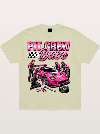 Pit Crew Babe Cotton T-shirt
