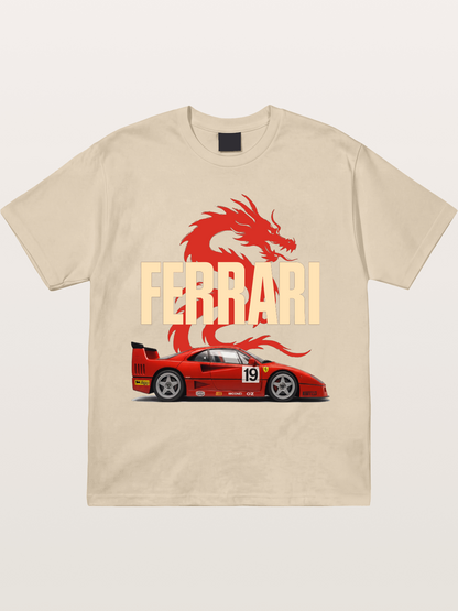 Ferrari F40 Red Dragon Theme Gildan T-shirt