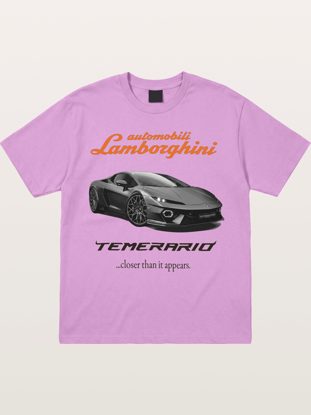 Lamborghini Temerario Grey Sports Car Gildan T-shirt