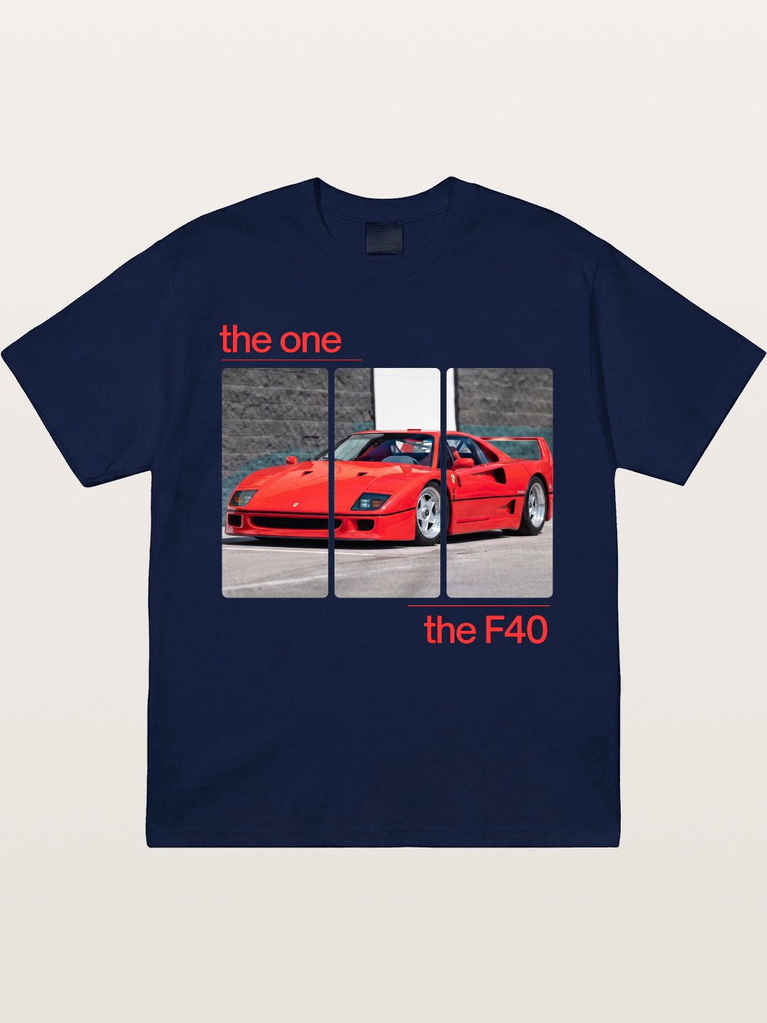 Ferrari F40 The One Split Panels Gildan T-shirt
