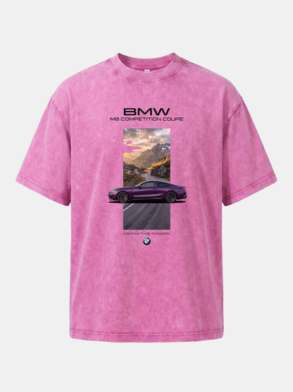 BMW M8 Mountain Road Artwork Washed T-shirt
