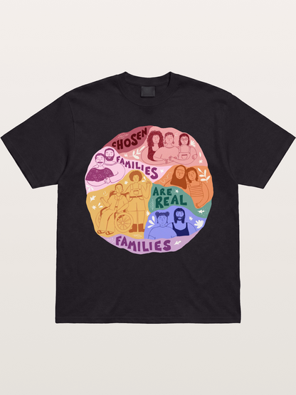 Chosen Families Pride Circle Illustration Gildan T-shirt