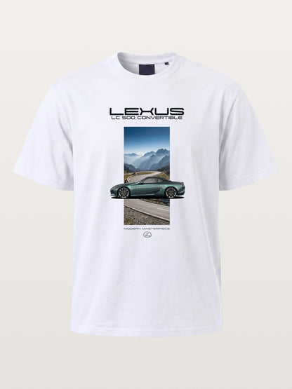 Lexus LC500 Coastal Villa Poster Cotton T-shirt