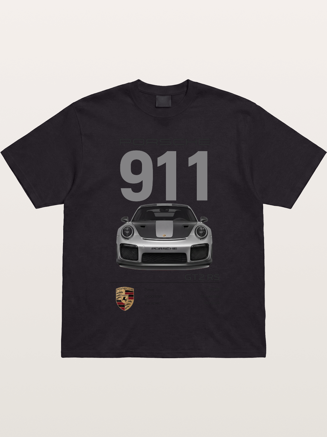 Porsche 911 GT2RS Front View Specs Gildan T-shirt