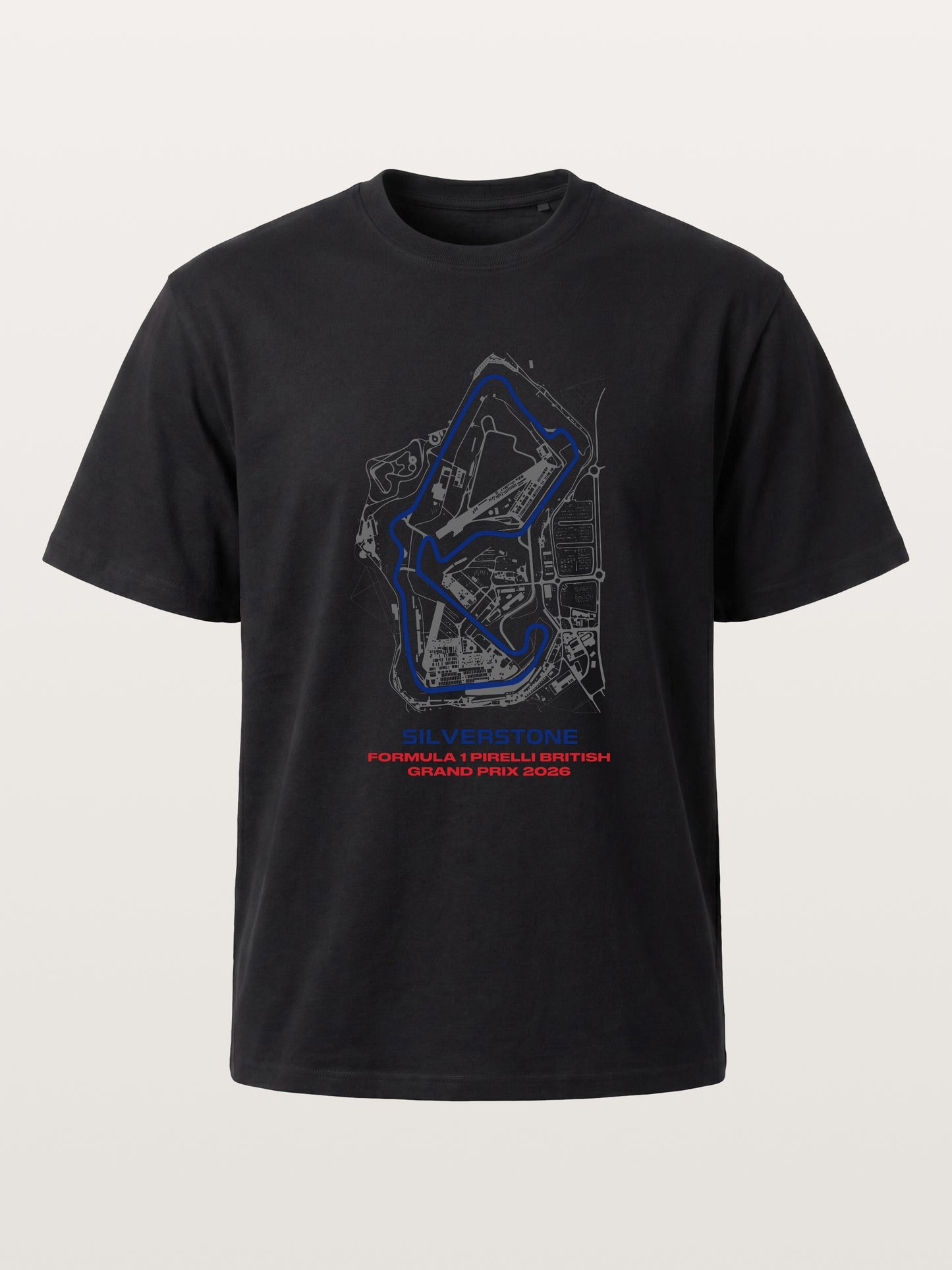 Silverstone Circuit Blueprint Layout Cotton T-shirt
