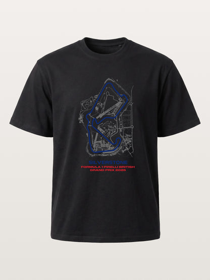 Silverstone Circuit Blueprint Layout Cotton T-shirt