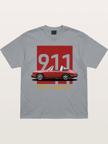 911 Targa Red Vintage Print Gildan T-shirt