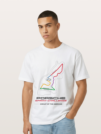 Americas Circuit Colorful Track Map Gildan T-shirt