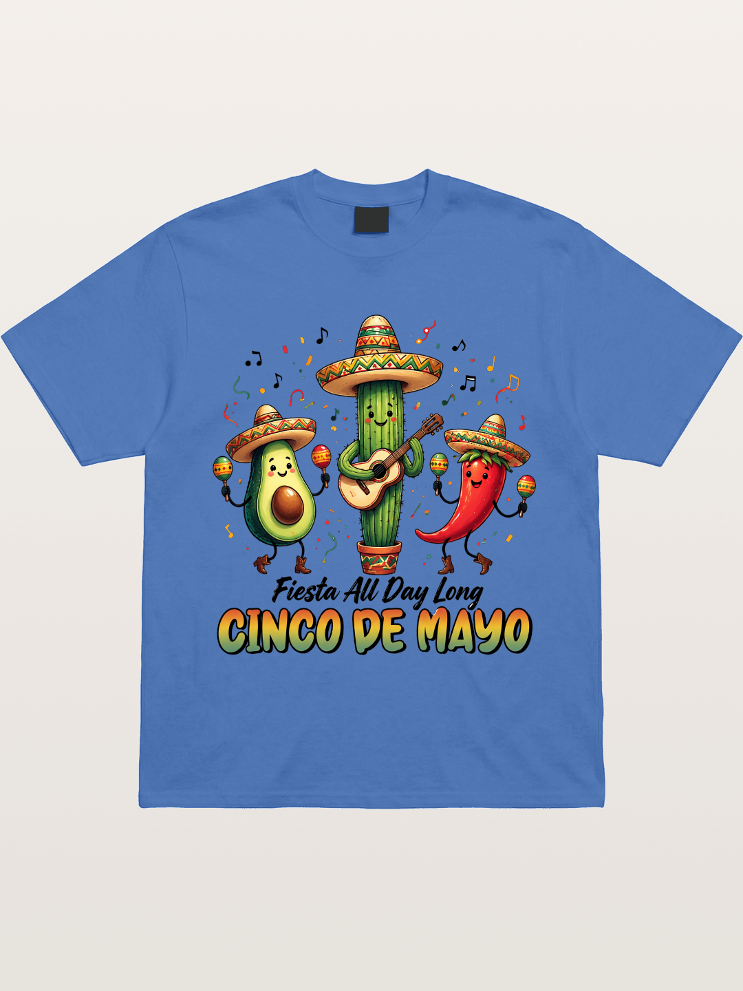 Mexican Fiesta Cartoon Characters Gildan T-shirt