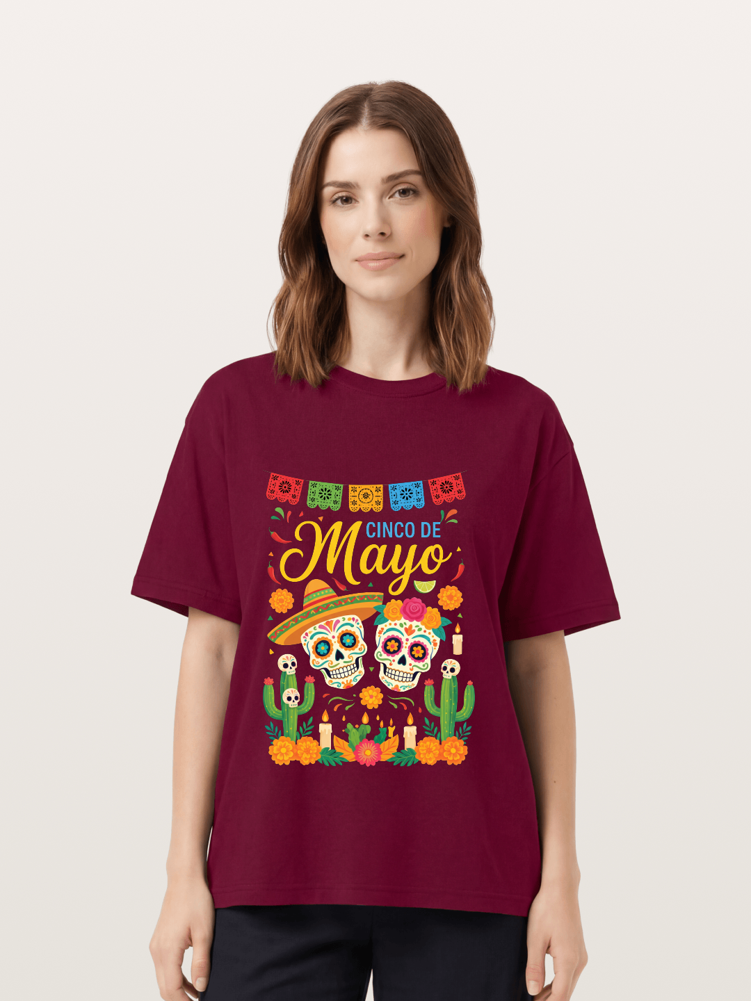 Cinco de Mayo Sugar Skull Fiesta Gildan T-shirt