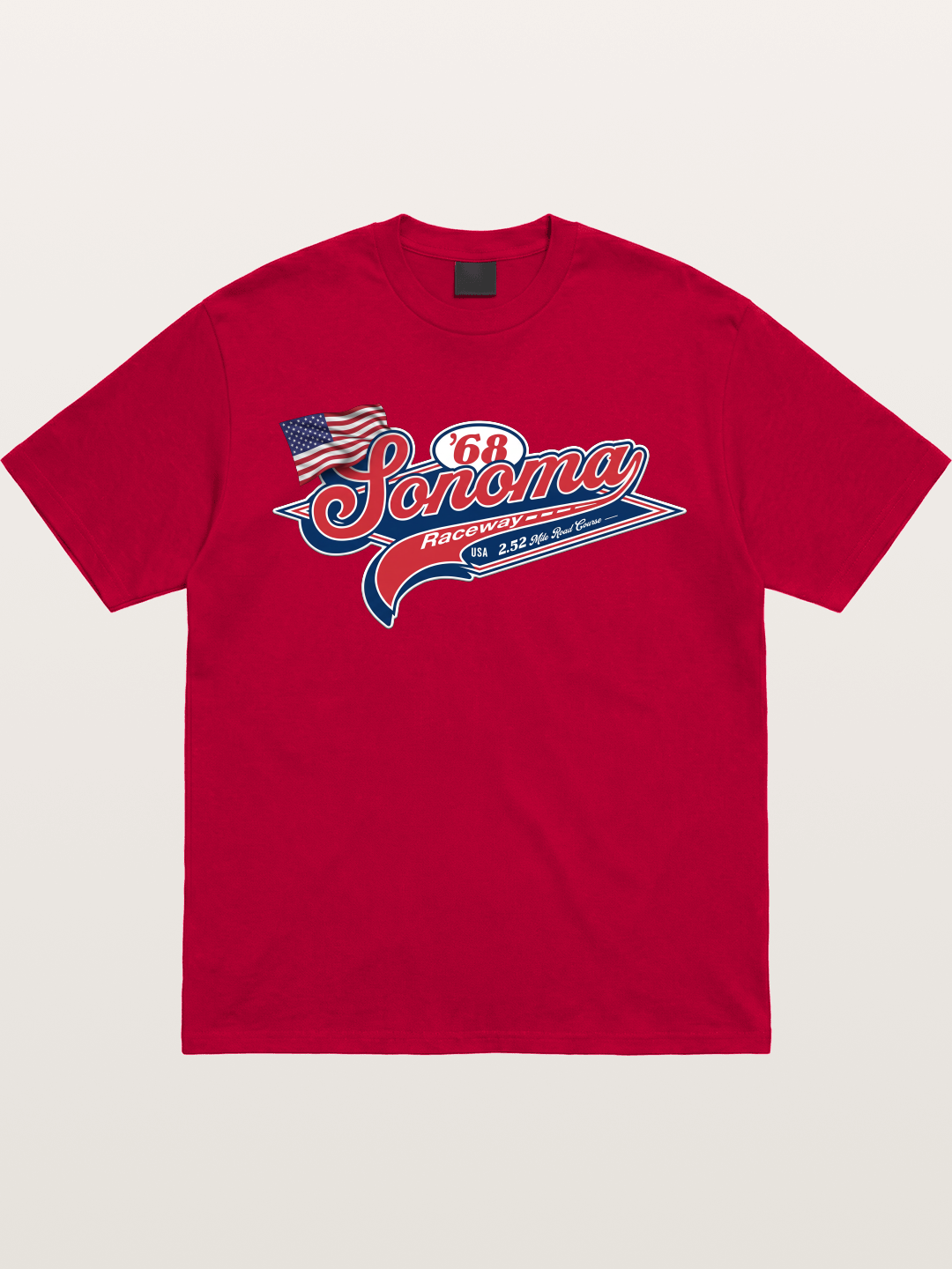Sonoma Raceway 1968 Vintage Script Gildan T-shirt