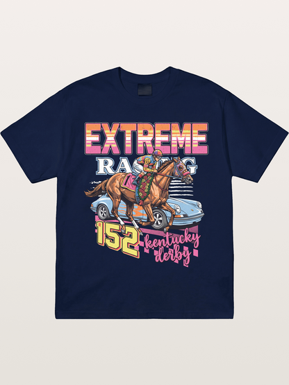 Derby Horse & Porsche Retro Gildan T-shirt