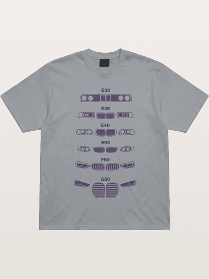 BMW Headlight Generations Print Gildan T-shirt