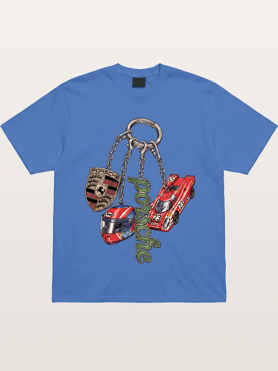 Porsche Vintage Race Charm Combo Gildan T-shirt