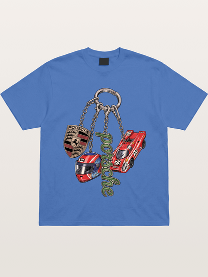 Porsche Vintage Race Charm Combo Gildan T-shirt