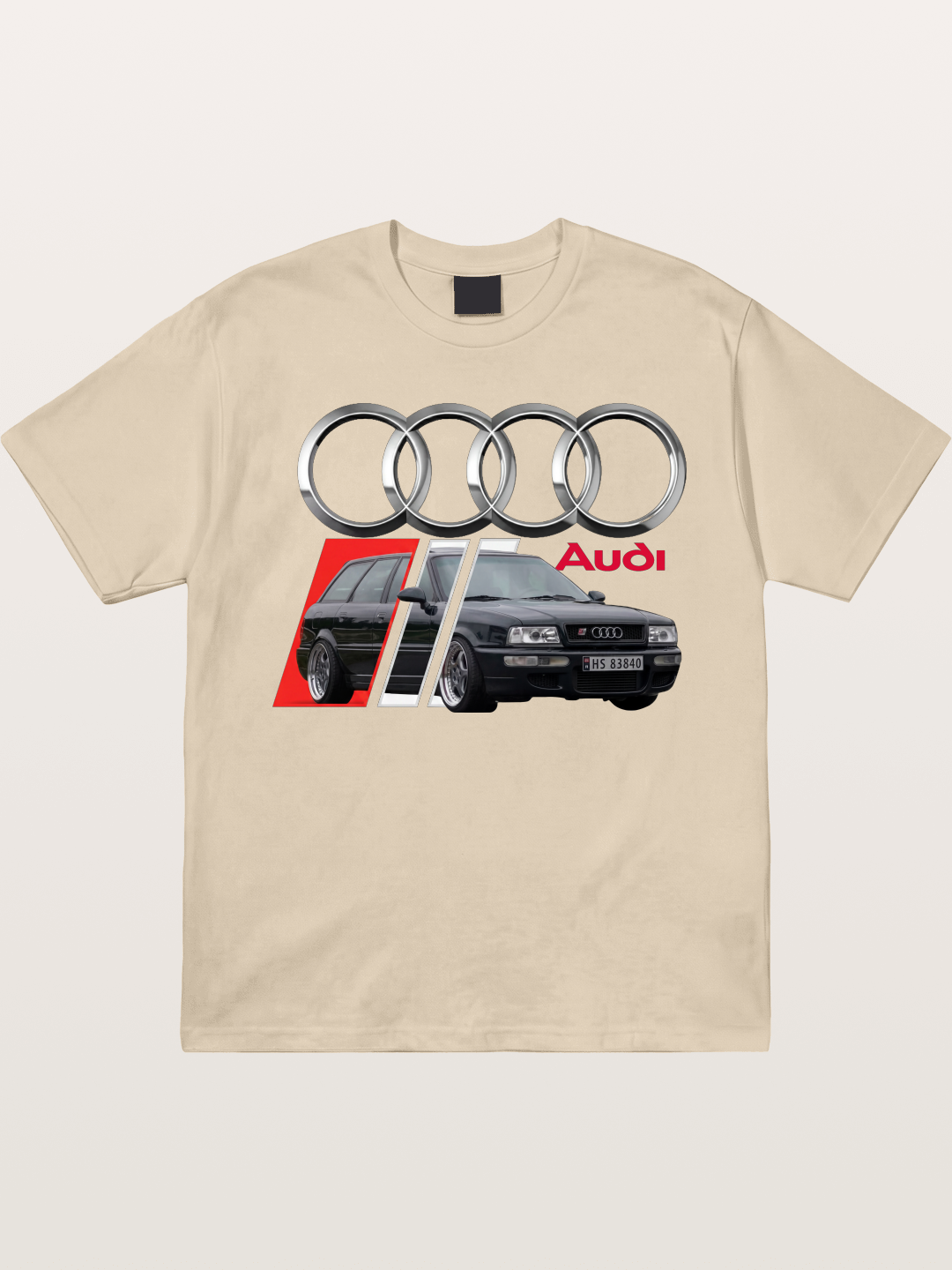 Audi Classic Car With Four Rings Gildan T-shirt