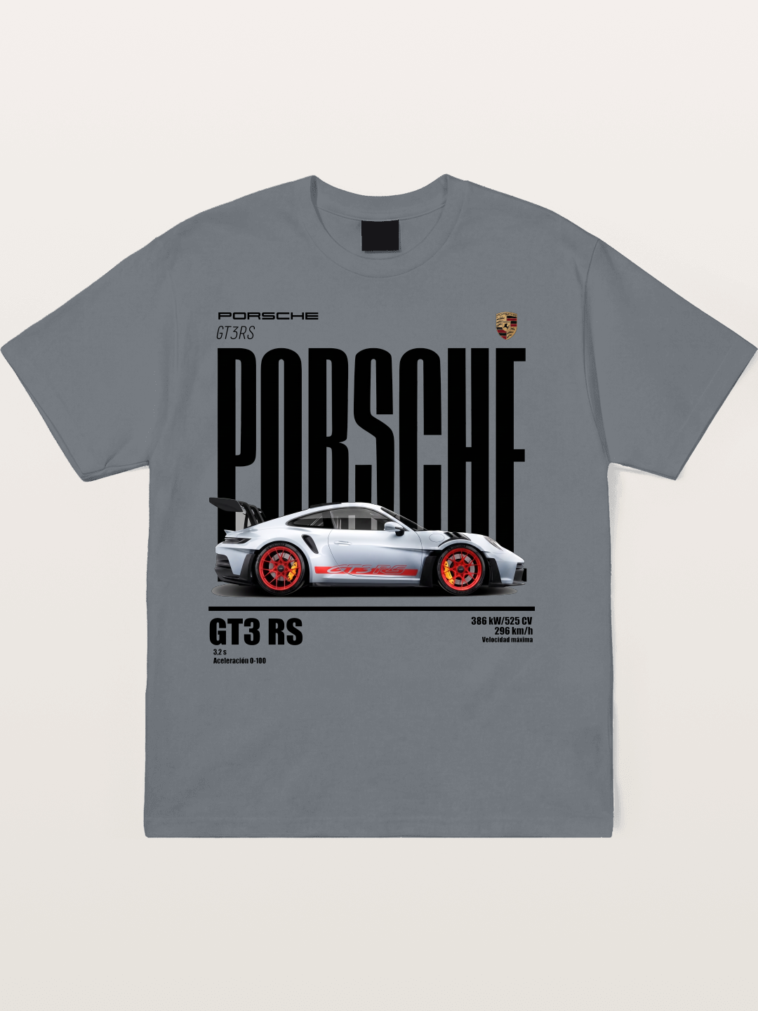 Porsche 911 GT3RS Widebody Sports Car Cotton T-shirt