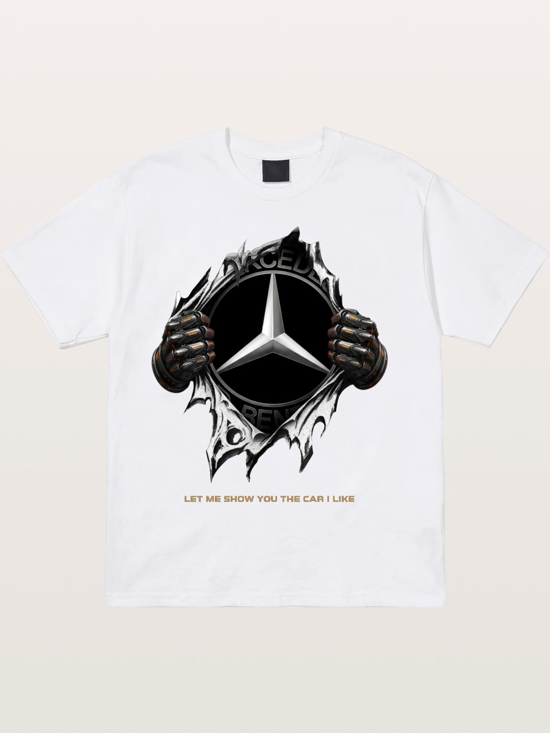 Mercedes Star Crest Tear Through Cotton T-shirt