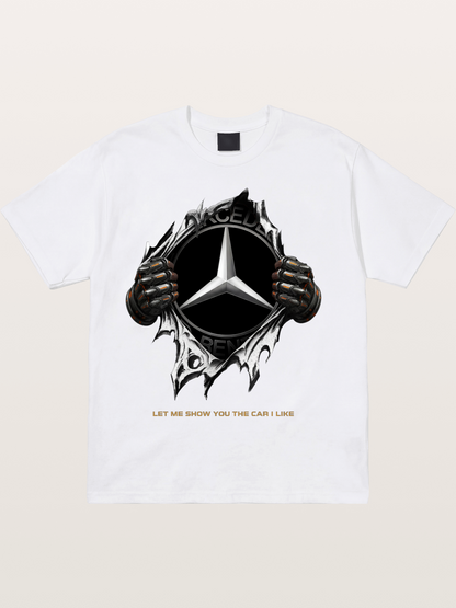 Mercedes Star Crest Tear Through Cotton T-shirt