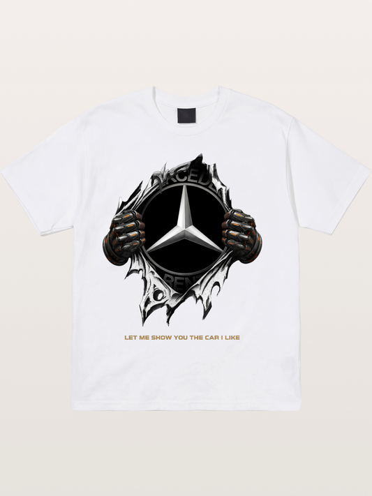 Mercedes Star Crest Tear Through Cotton T-shirt