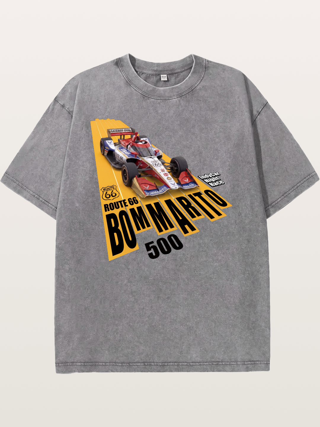 USAF Route66 Race Poster Washed T-shirt