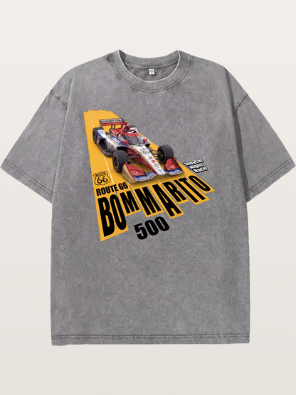 USAF Route66 Race Poster Washed T-shirt
