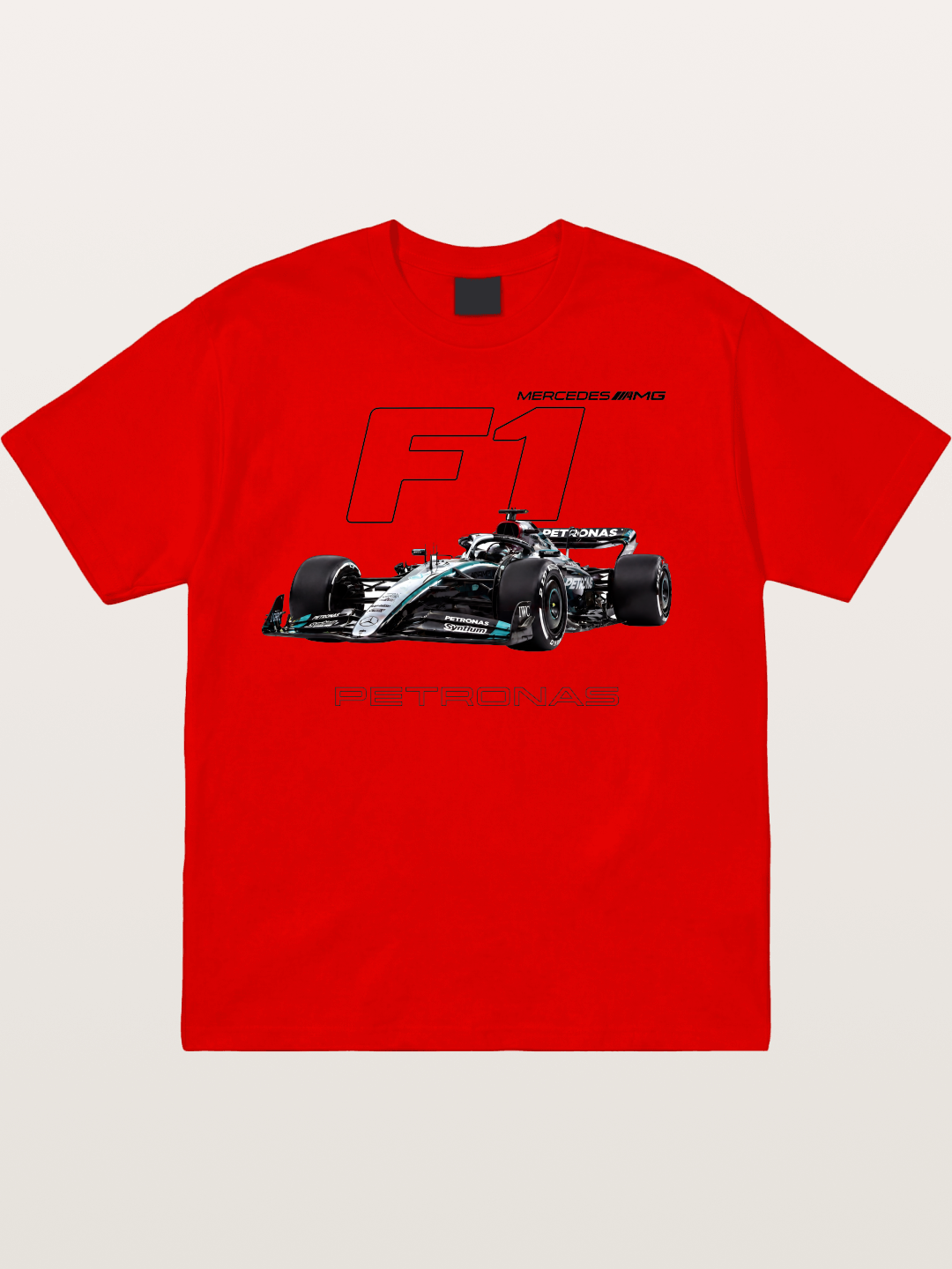 Mercedes F1 Formula Car Print Cotton T-shirt
