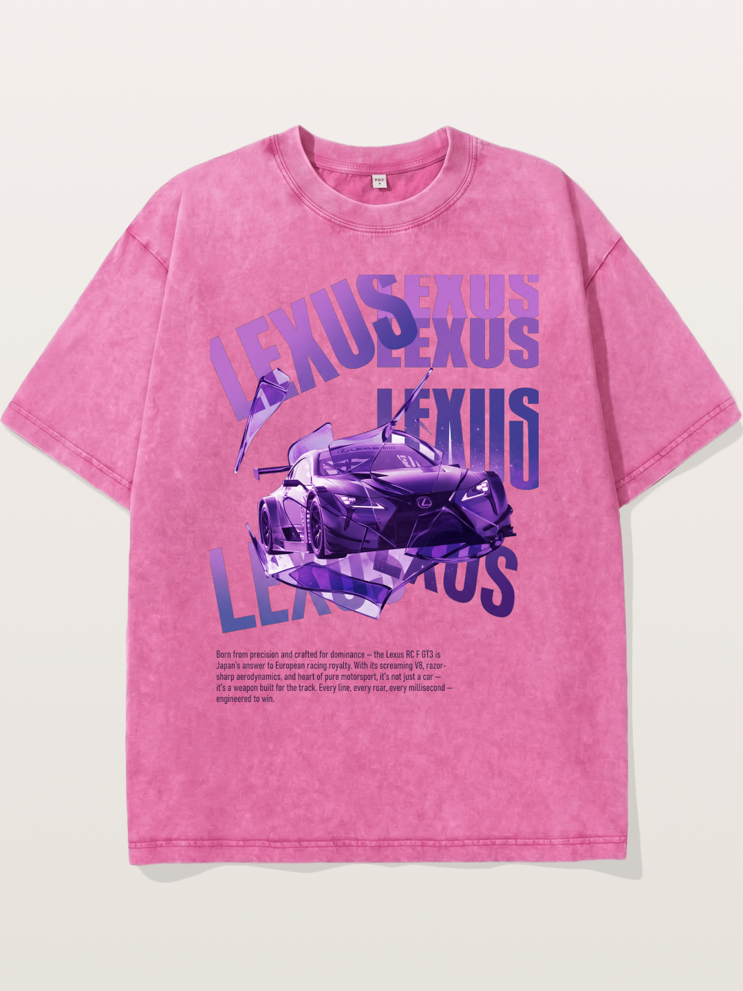 Purple RC F GT3 Shatter Art Washed T-shirt