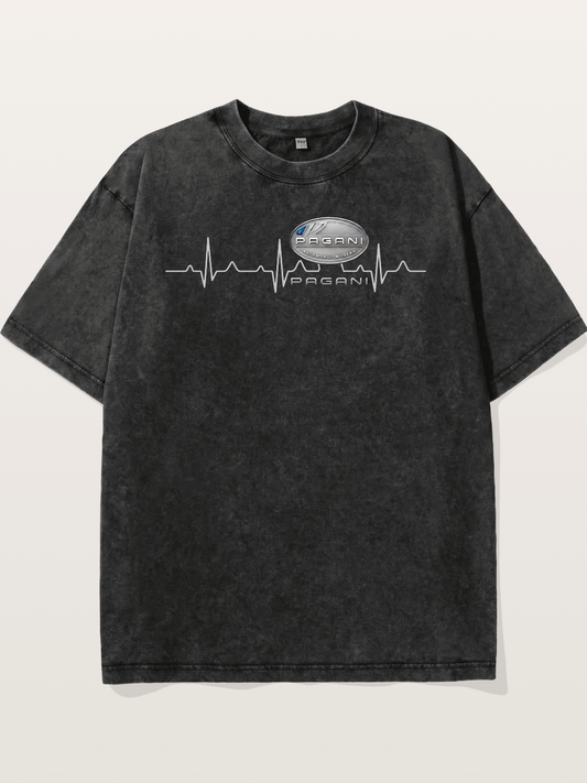 Pagani Heartbeat Badge Washed T-shirt