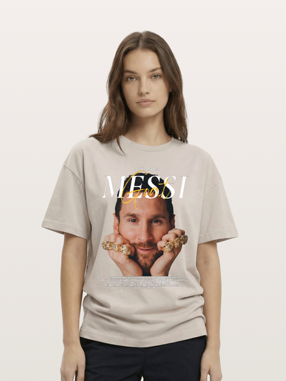 Messi GOAT Champion Rings Cotton T-shirt