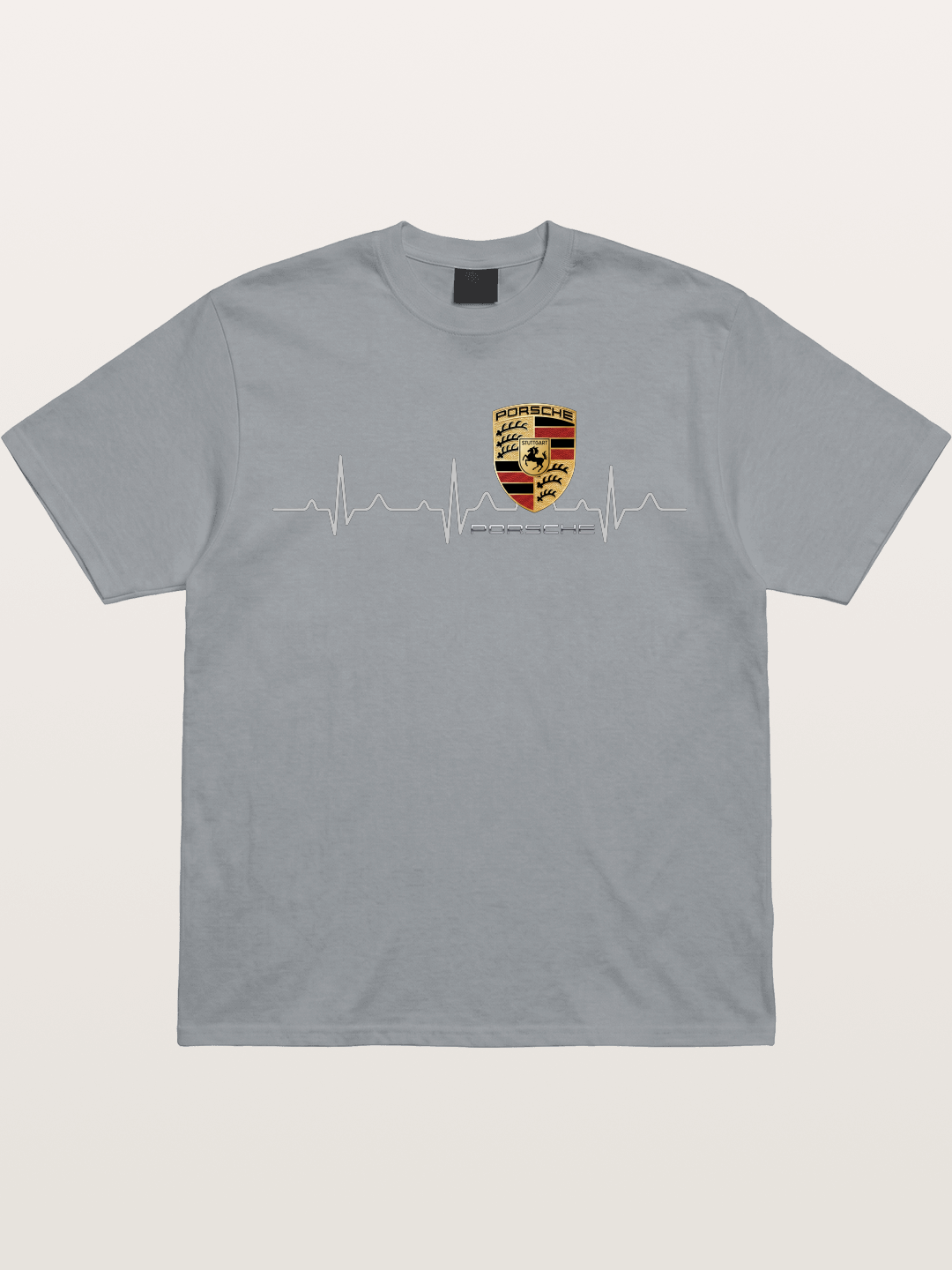 Porsche Heartbeat ECG Line Design Gildan T-shirt