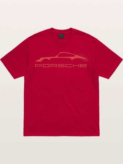Red Porsche Silhouette Art Gildan T-shirt