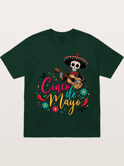 Cinco De Mayo Sugar Skull Graphic Gildan T-shirt