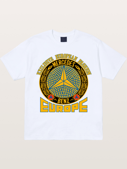 European Fashion Mercedes Print Gildan T-shirt