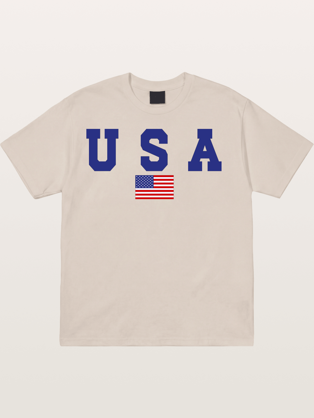 USA Letters With American Flag Cotton T-shirt