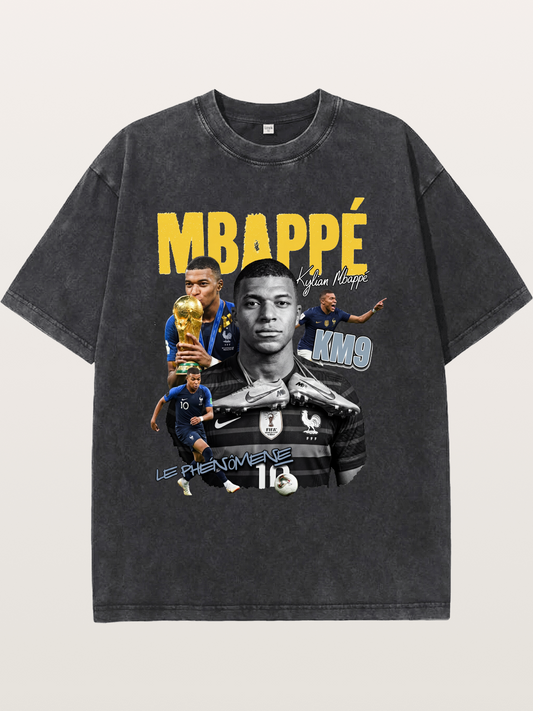 Kylian Mbappe KM9 Graphic Washed T-shirt